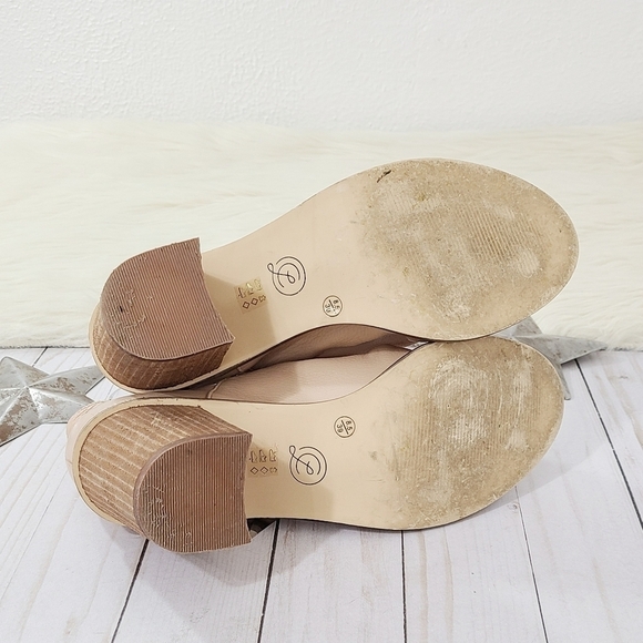 Chinese Laundry CARLITA peep toe bootie Natural tan blush pink size 8.5 - Picture 7 of 7